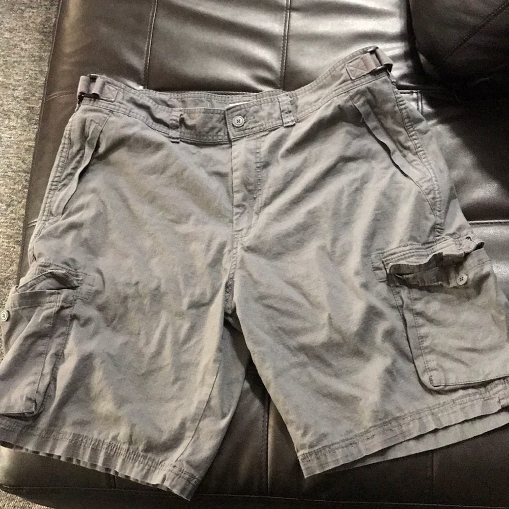 Gray cargo shorts